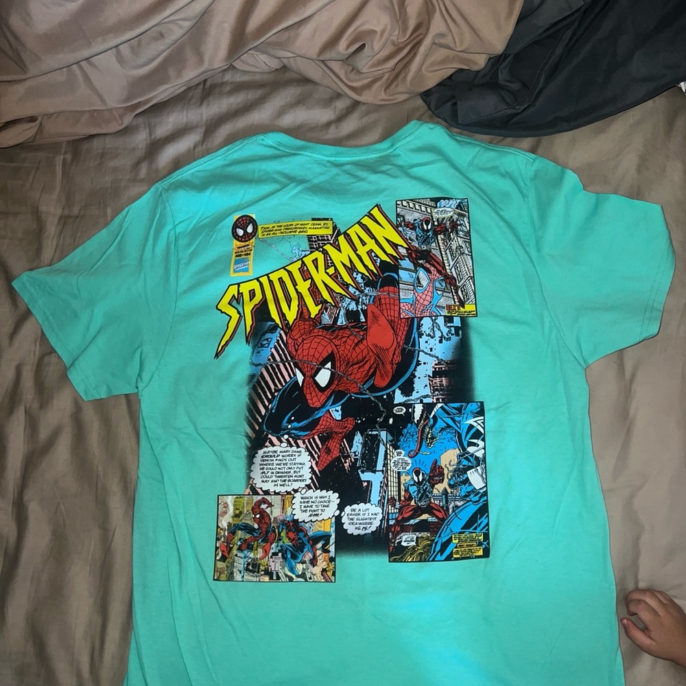 Marvel Spider-Man Teal Graphic Tee